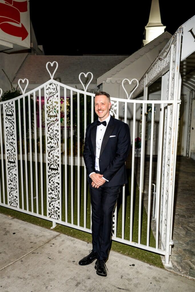 picture of the groom during his bridal portraits