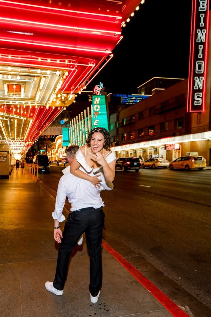 happy couple at their dream vegas elopement