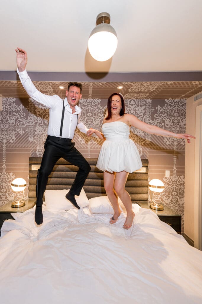 Happy couple at the dream elopement