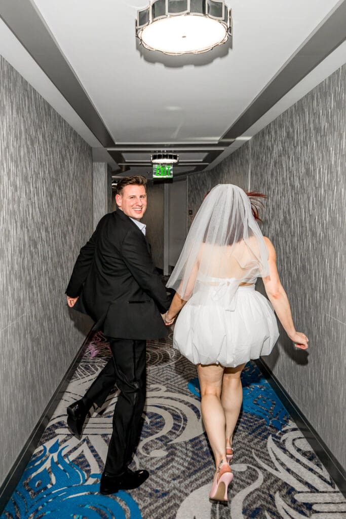 Couple at their wild bridal portraits