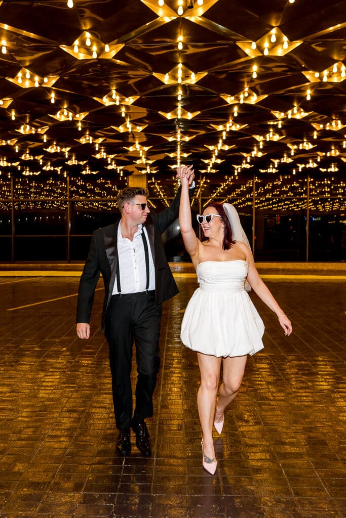 Breathing room at their dream downtown Las Vegas bridal portraits