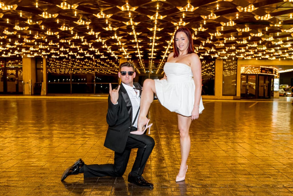 Dana & Graeme Said F*ck Tradition and Owned Fremont Street in This Epic Vegas Elopement
