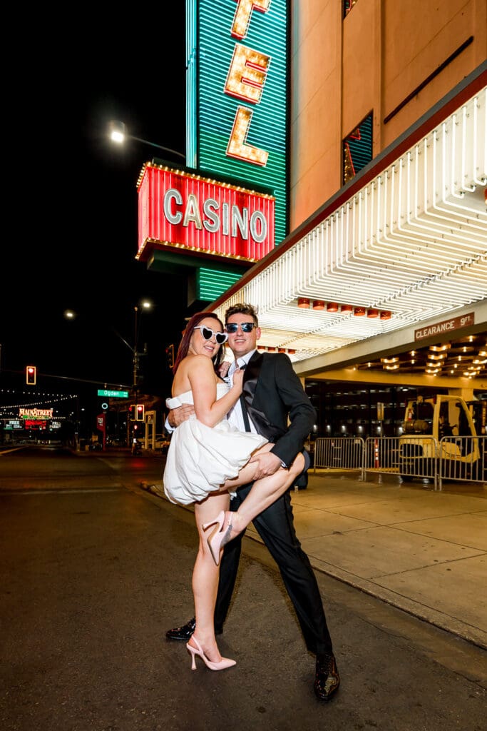 Dana & Graeme Said F*ck Tradition and Owned Fremont Street in This Epic Vegas Elopement