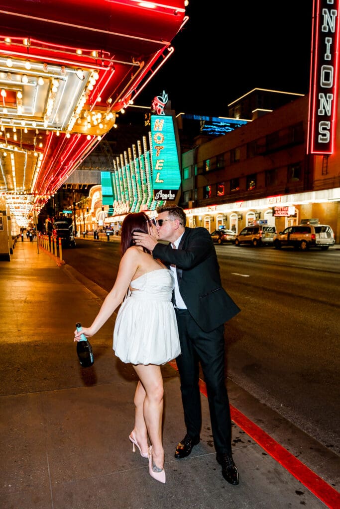 Dana & Graeme Said F*ck Tradition and Owned Fremont Street in This Epic Vegas Elopement
