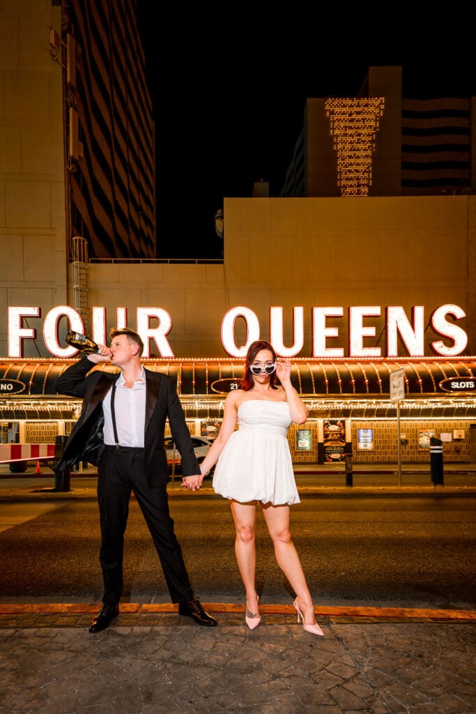 Dana & Graeme Said F*ck Tradition and Owned Fremont Street in This Epic Vegas Elopement