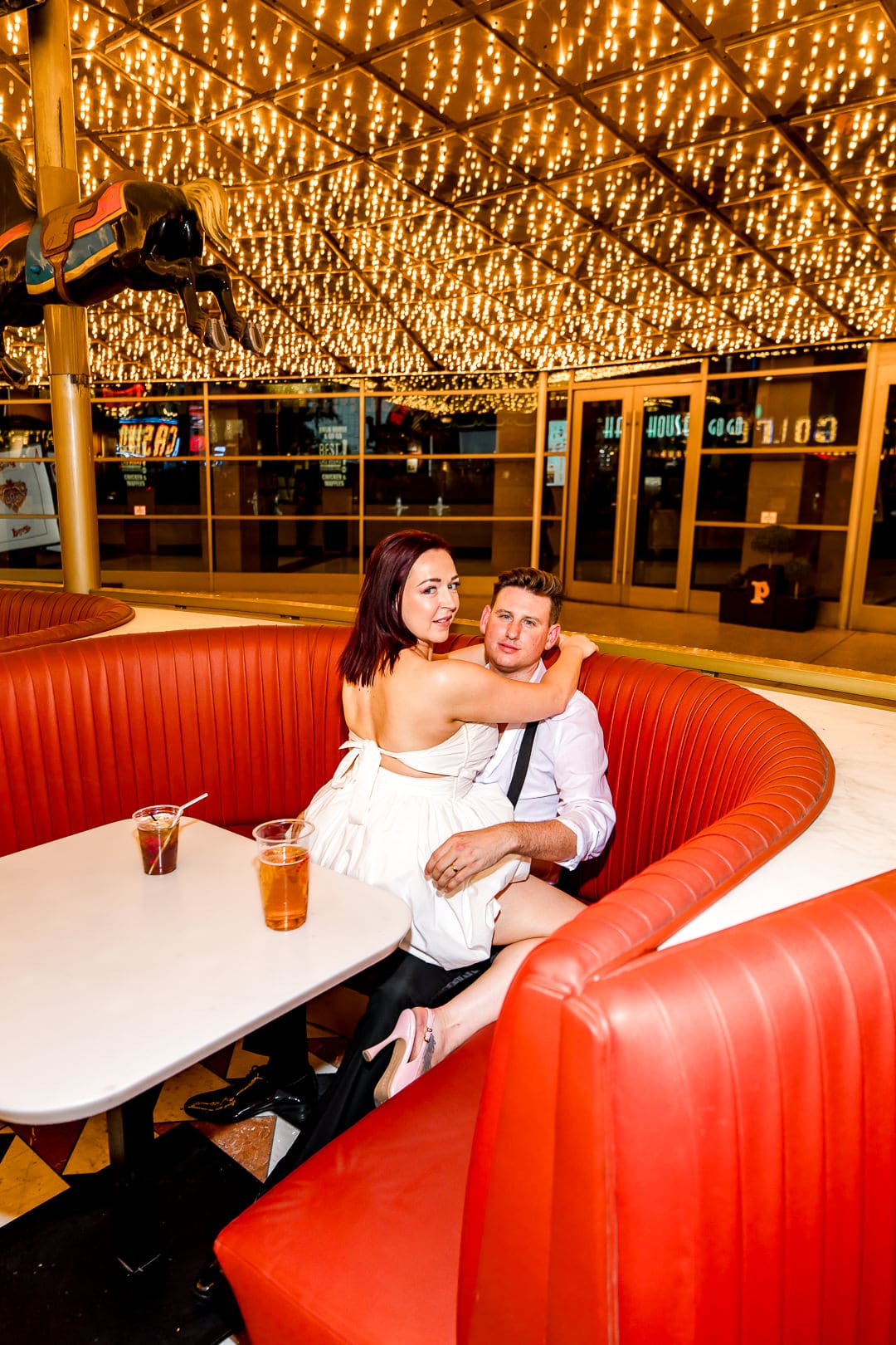 Couple at their fun bridal session