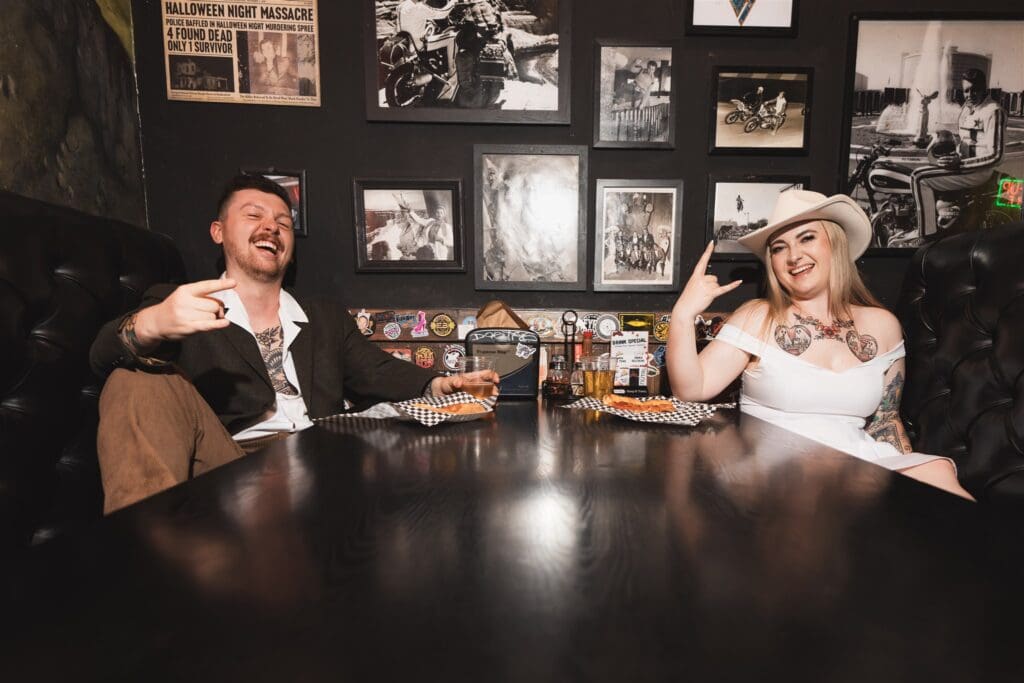 Cheesy in All the Right Ways: Leah & Jack’s Wild Bridal Session at Evel Pie