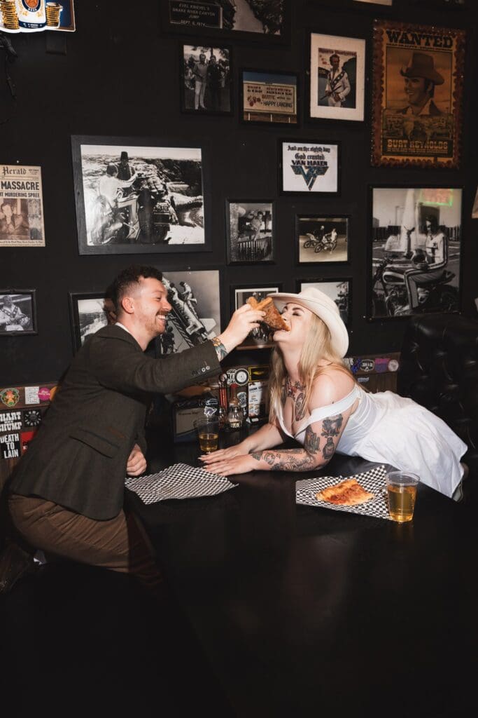 fun bridal photos at their dream elopement