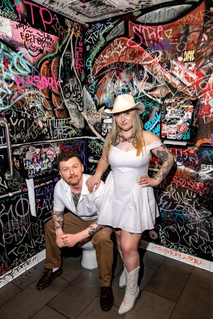 couple posing for the camera during their photos