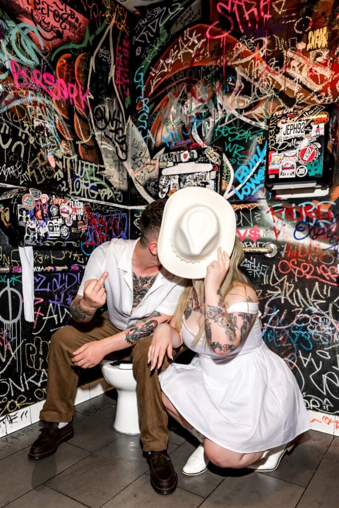 fun and wild bridal session in DTLV