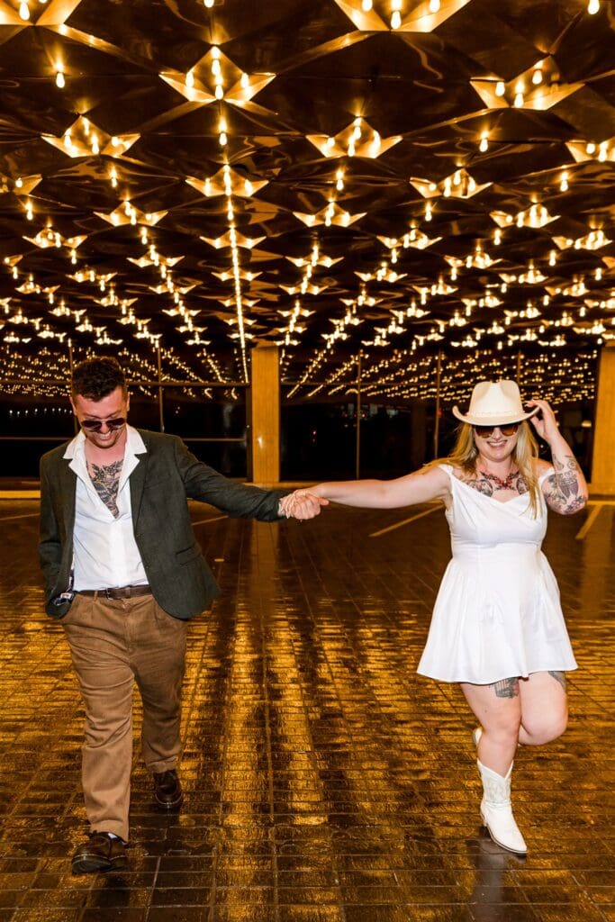 couple playing during their photoshoot