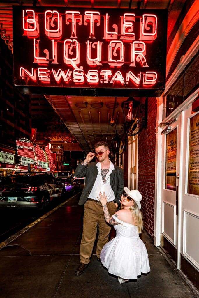 fun and unique elopement in sin city