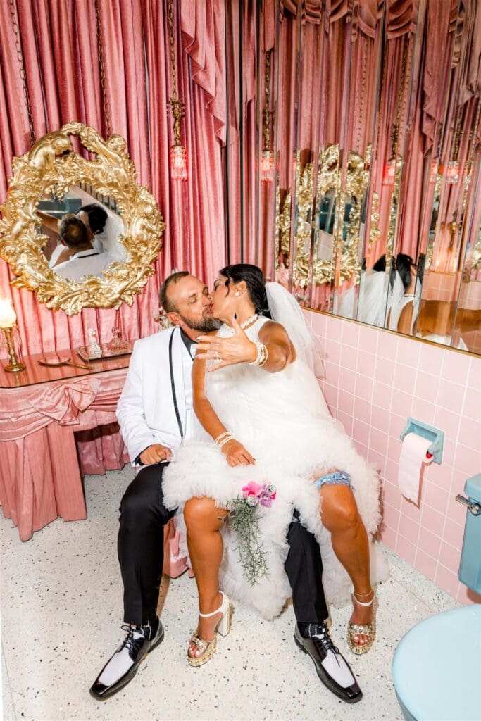 Fun bridal portraits at sure thing chapel