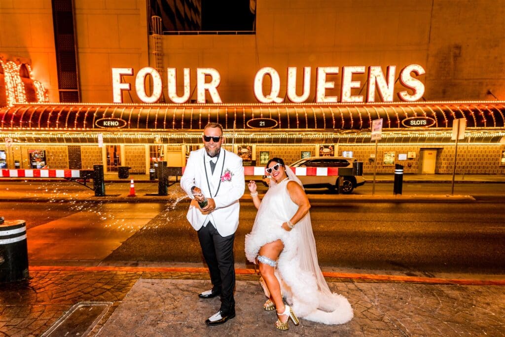 happy couple at their iconic elopement