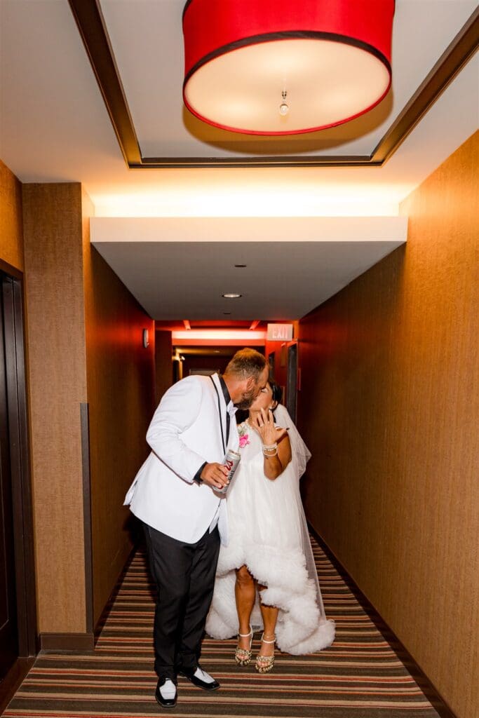 happy couple at their dream vegas elopement