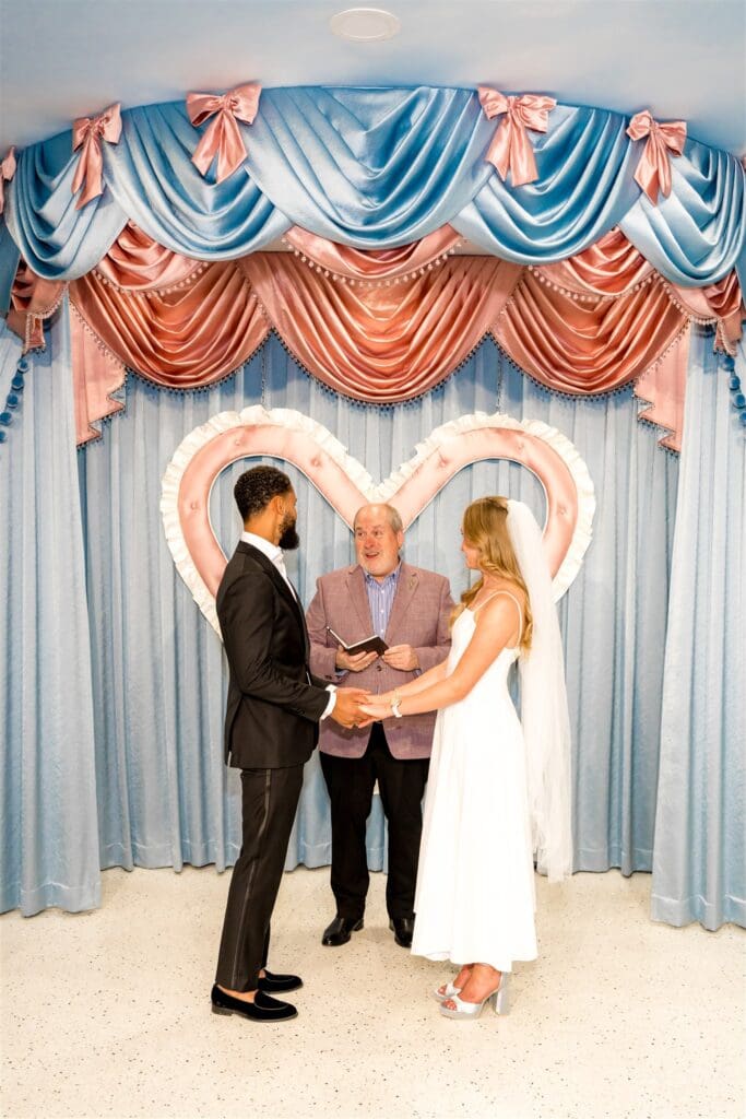 bride and groom at their dream vegas elopement