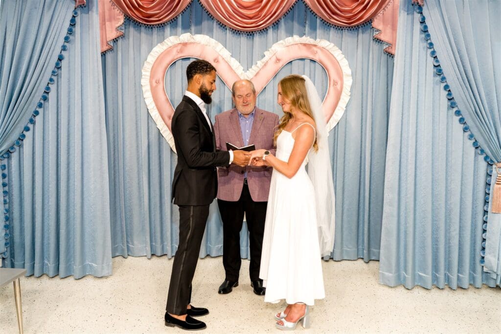 Bride and groom at their dream elopement ceremony