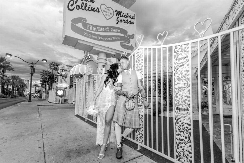 Wild Little White Chapel Elopement in Downtown Vegas Chloe & Rhys Went All In!
