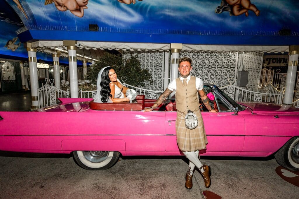 Wild Little White Chapel Elopement in Downtown Vegas Chloe & Rhys Went All In!