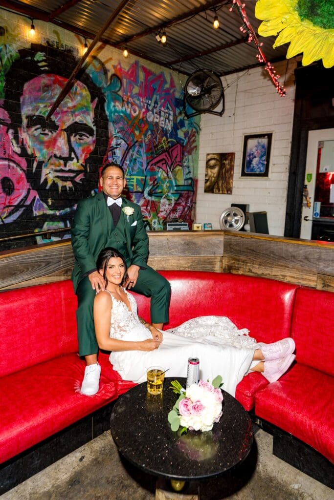 cute picture of the bride and groom at their dream elopement