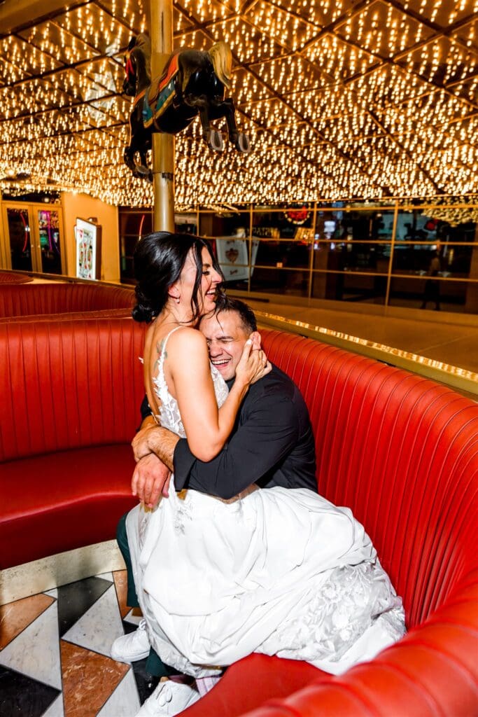 couple having the best time at their dream elopement