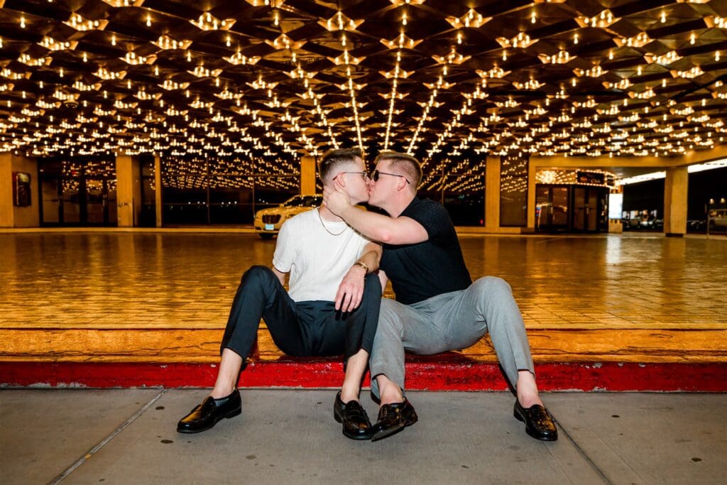 Vegas After Dark: Austin & Travis’ Electric Downtown Fremont Couples Session
