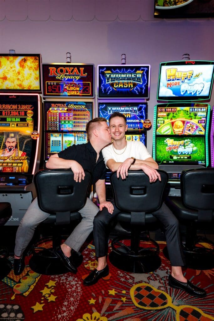 Vegas After Dark: Austin & Travis’ Electric Downtown Fremont Couples Session