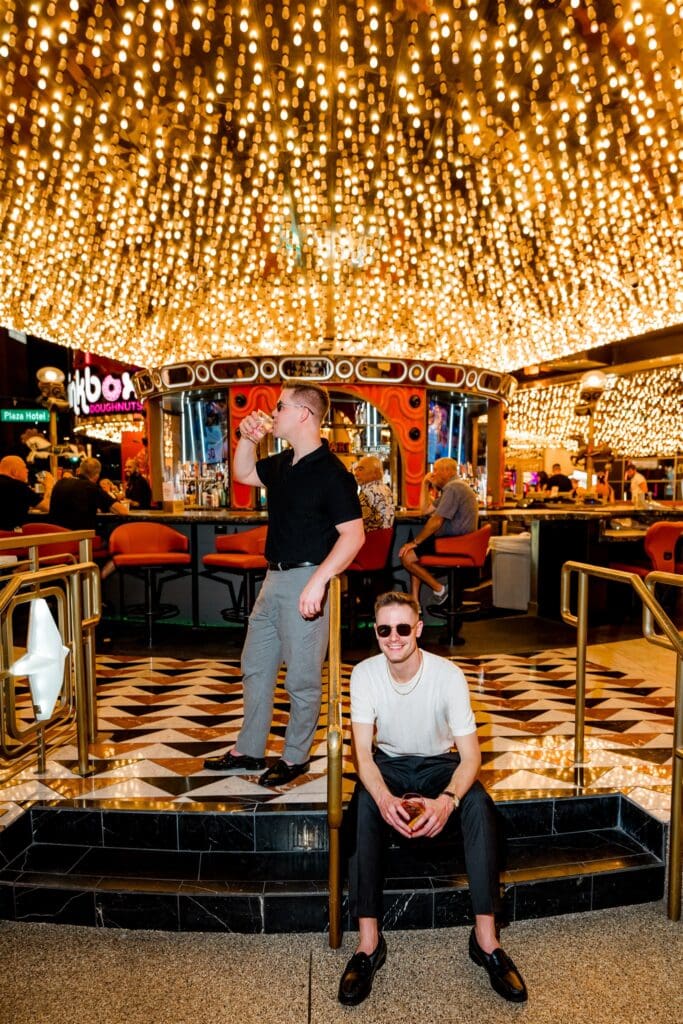couple smiling at each other during their photoshoot
