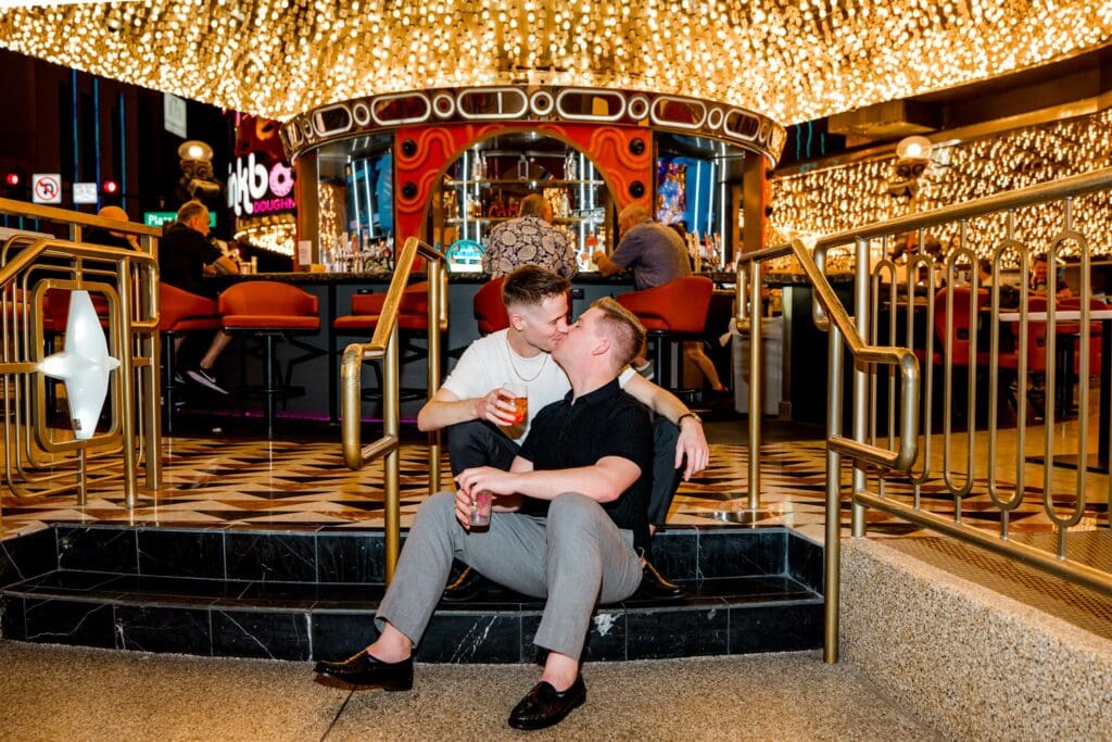 Vegas After Dark: Austin & Travis’ Electric Downtown Fremont Couples Session