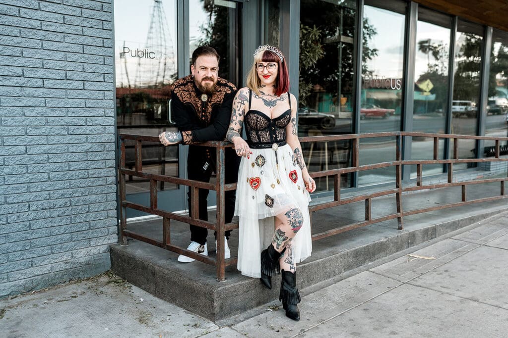 Electric Vegas Elopement: Delphine & Julien’s Rock ’n’ Roll Love Story at Sure Thing Chapel