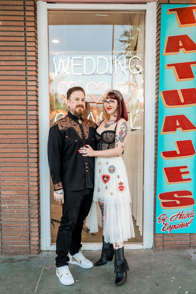bride and groom at their dream elopement ceremony