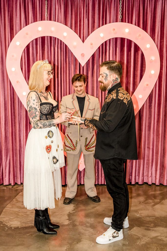 bride and groom at their dream elopement ceremony