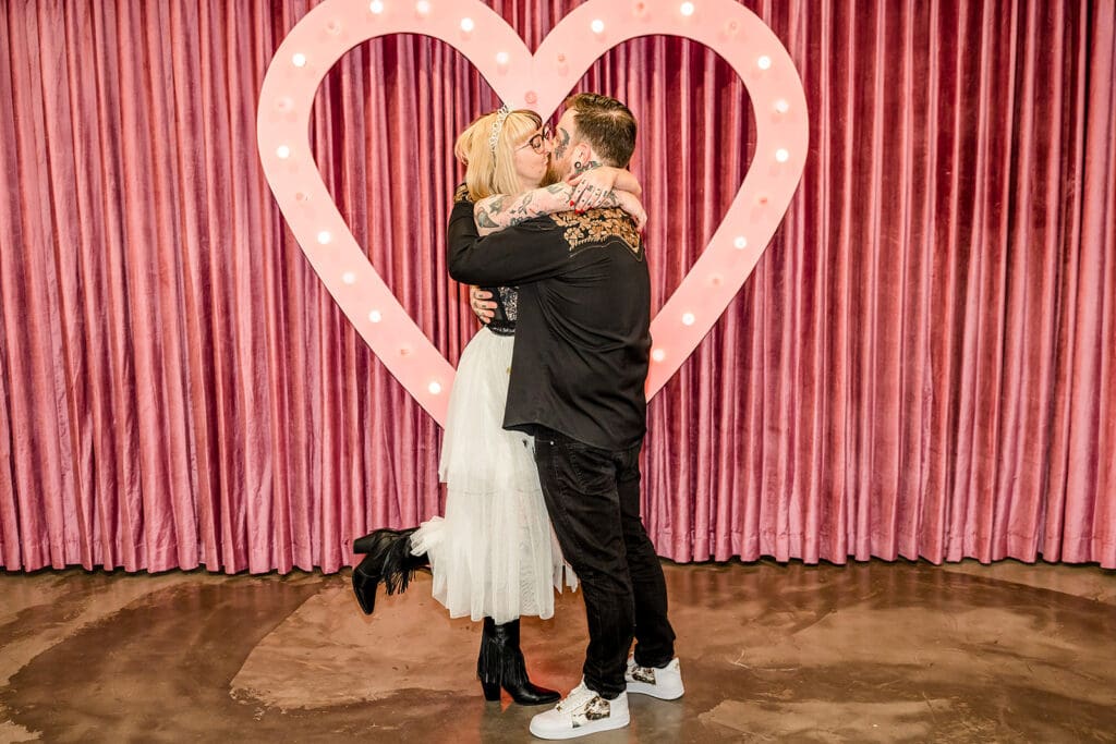 Electric Vegas Elopement: Delphine & Julien’s Rock ’n’ Roll Love Story at Sure Thing Chapel