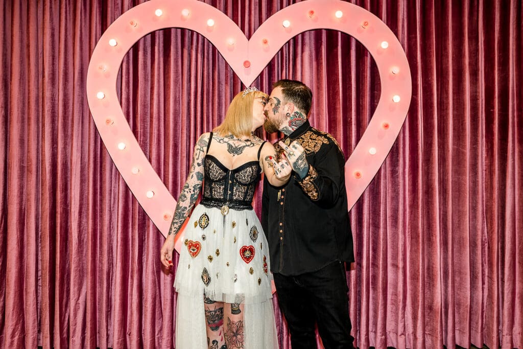Electric Vegas Elopement: Delphine & Julien’s Rock ’n’ Roll Love Story at Sure Thing Chapel