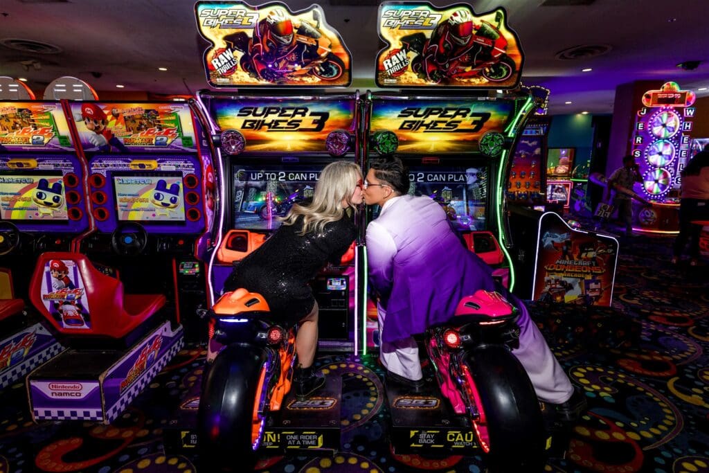 couple at their fun vegas session