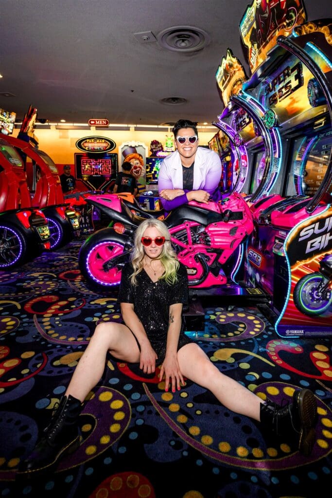 fun couple session in vegas