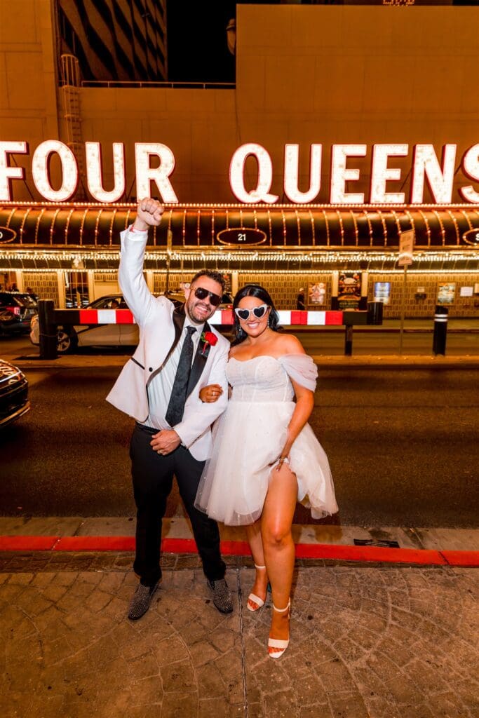 Iconic bridal photos in downtown Las Vegas