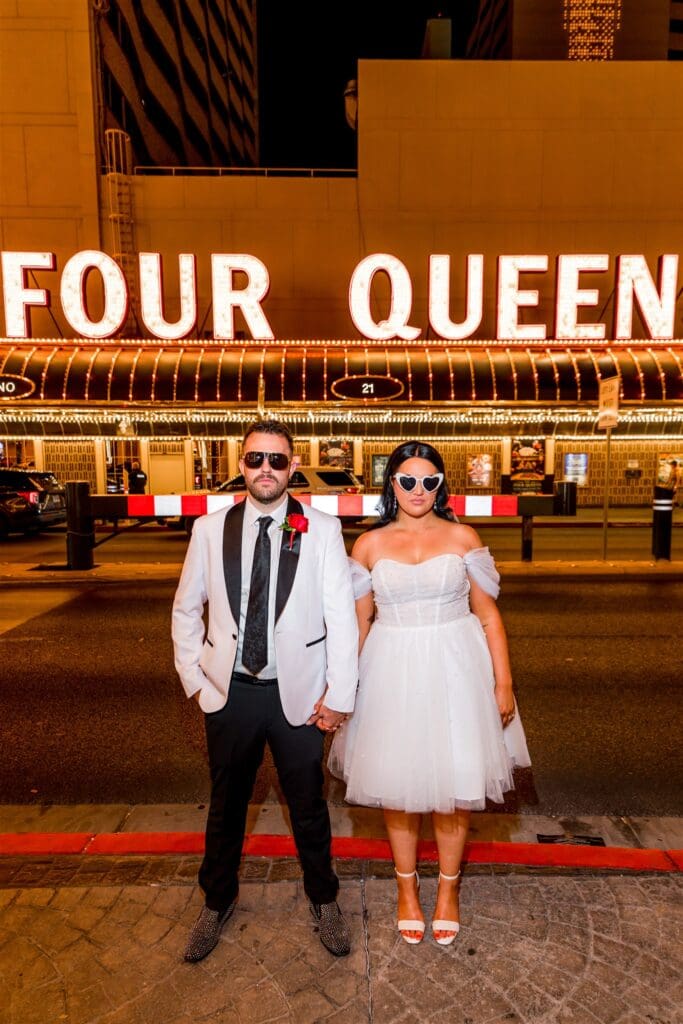 Couple posing for the camera during their photoshoot