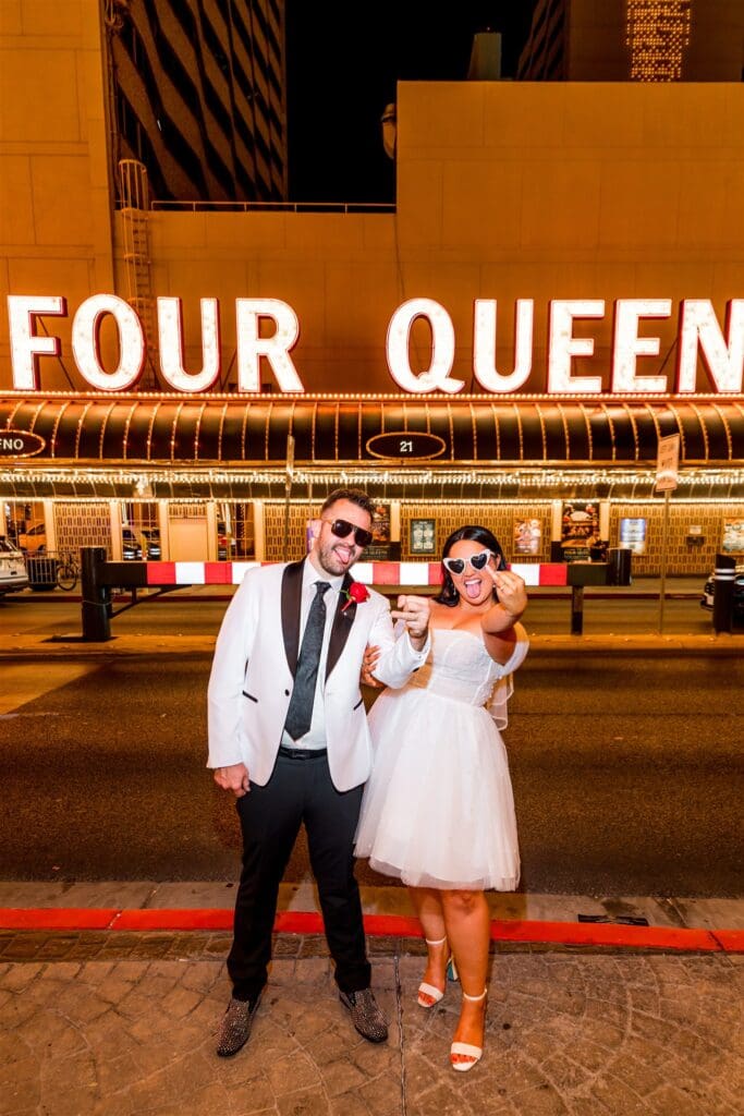 fun couple portraits in downtown Las Vegas