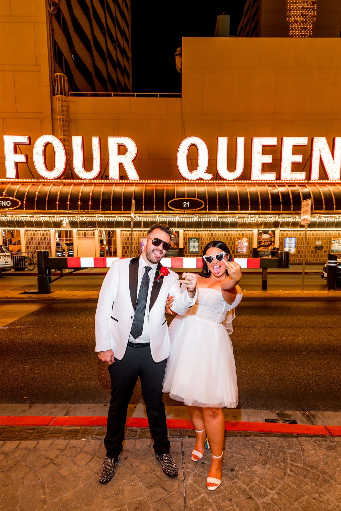 fun couple portraits in downtown Las Vegas