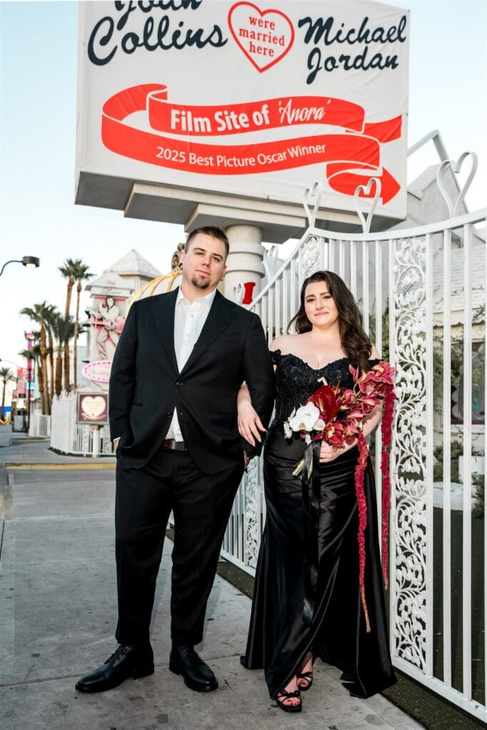 stunning portrait of the newly married couple