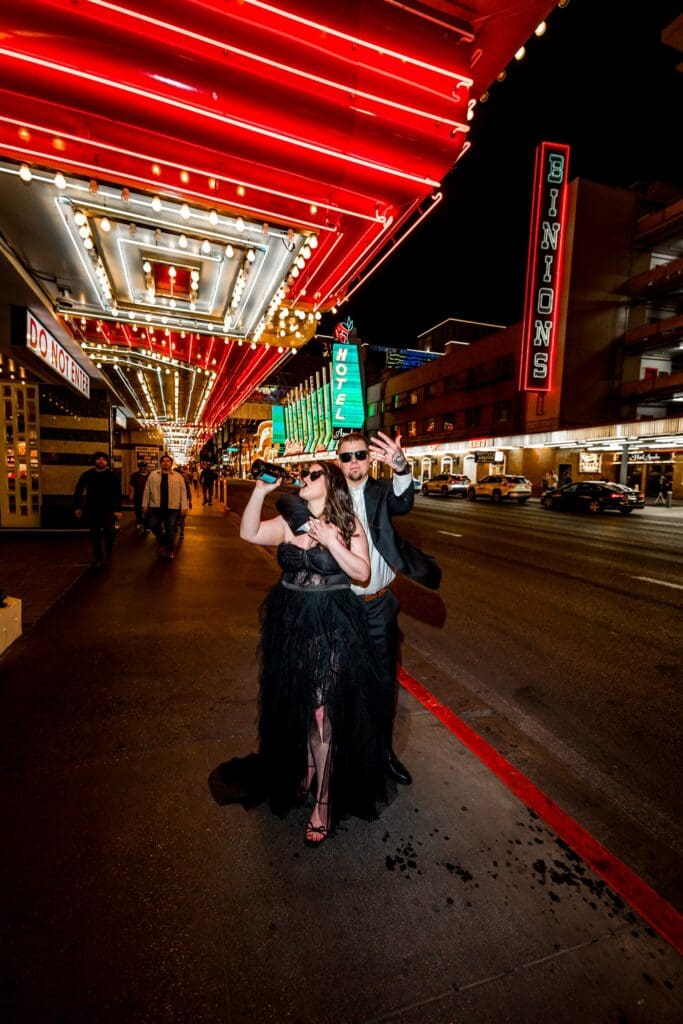 A Damn Good Time: Edgy Las Vegas Elopement at Little White & Fremont