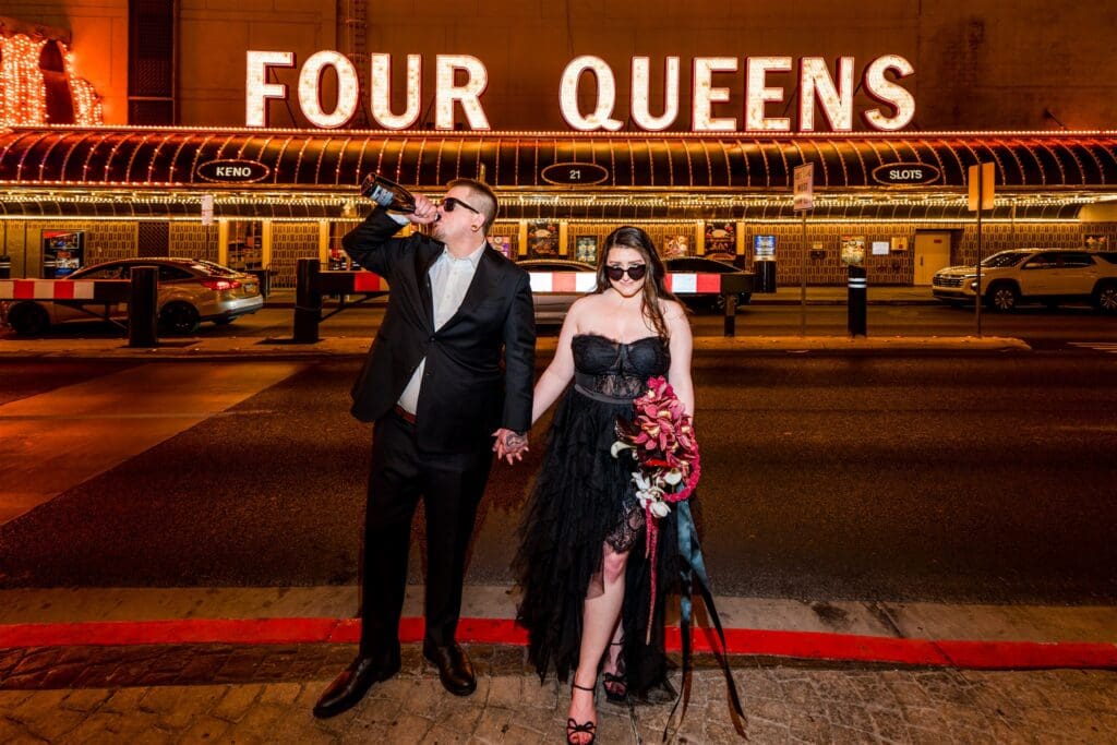 A Damn Good Time: Edgy Las Vegas Elopement at Little White & Fremont
