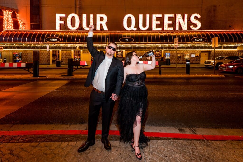 A Damn Good Time: Edgy Las Vegas Elopement at Little White & Fremont