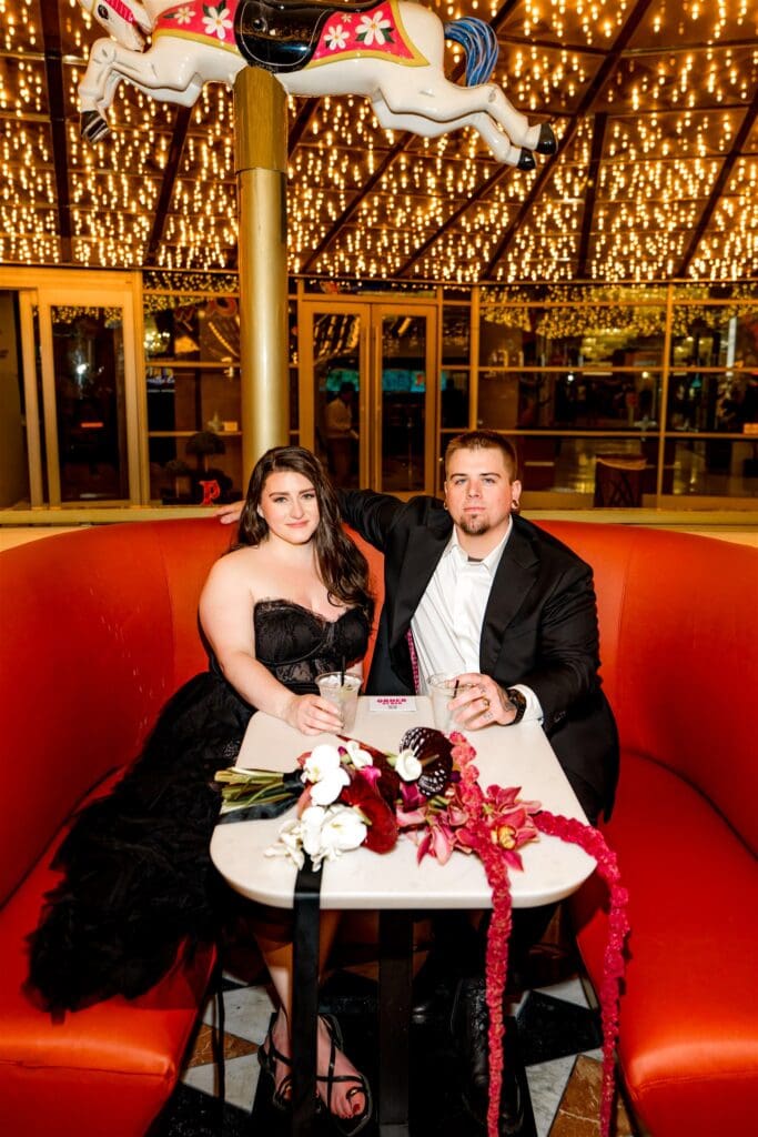 cute picture of the newlyweds at their dream wedding