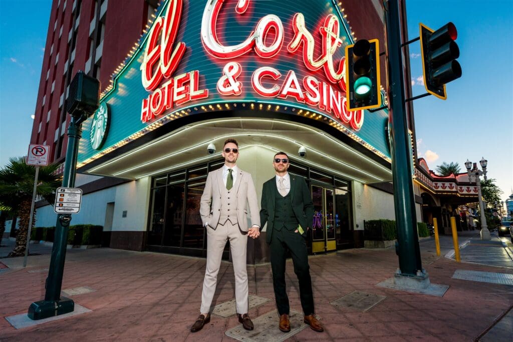 Suiting Up & Shutting Down the Strip: An Unapologetic Las Vegas Elopement at El Cortez