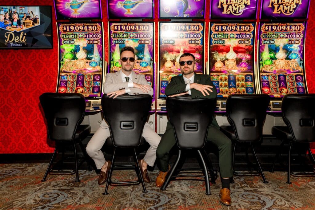 fun couple portrait in las vegas 