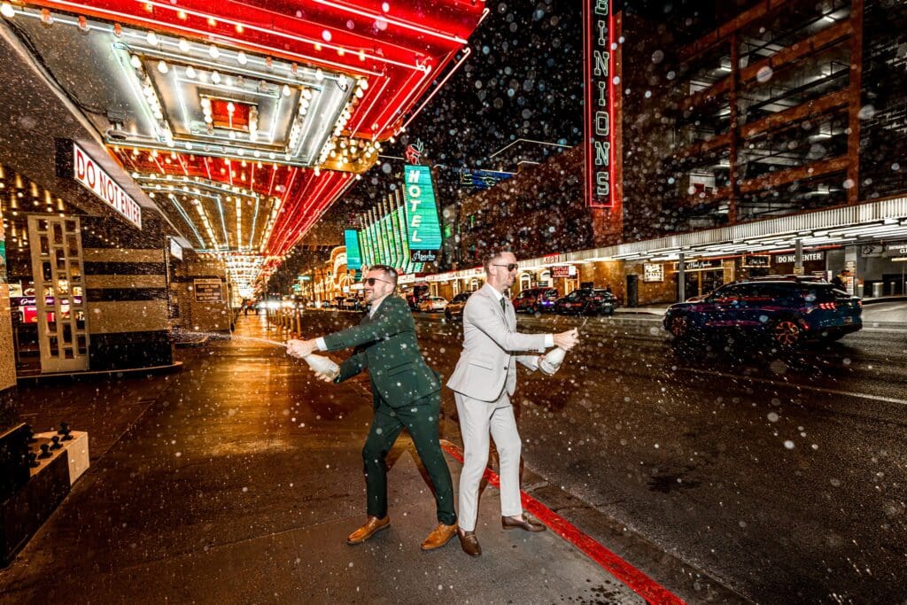 Suiting Up & Shutting Down the Strip: An Unapologetic Las Vegas Elopement at El Cortez