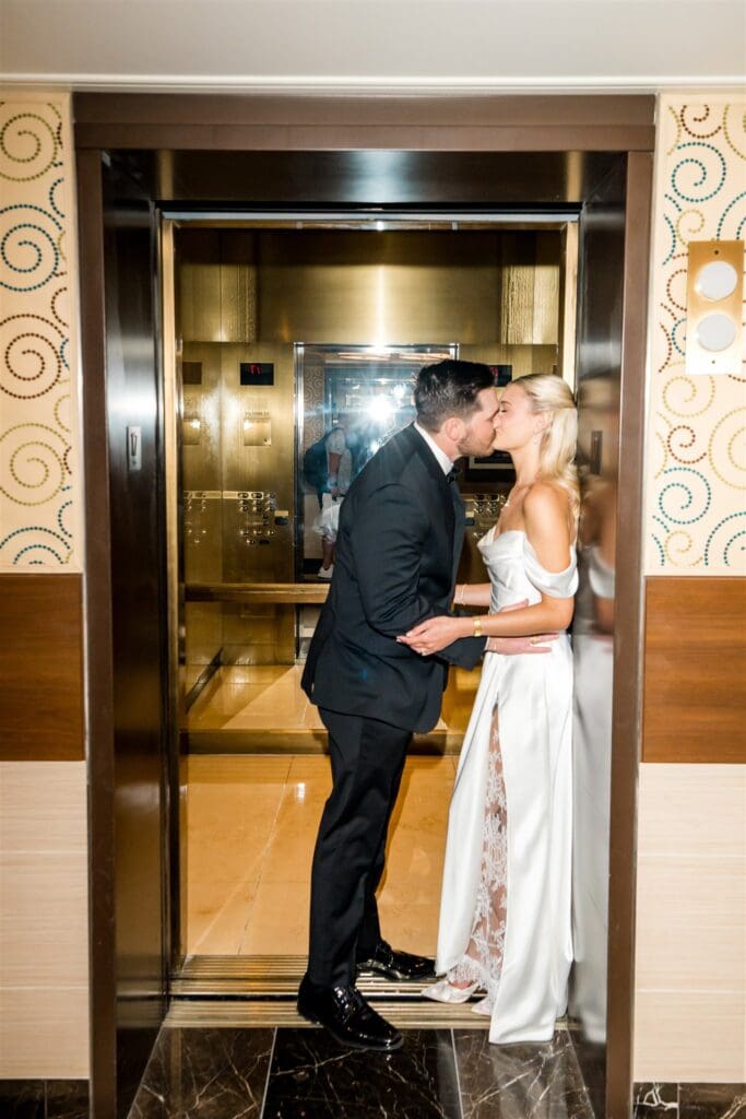 cute picture of the bride and groom 