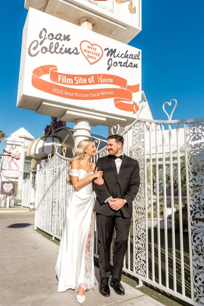 cute picture of the newlyweds kissing
